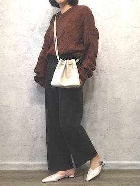 「OVoVO（オーヴォ）のアイテム」を使った、Akiさん（レディース・153cm）の秋コーディネート