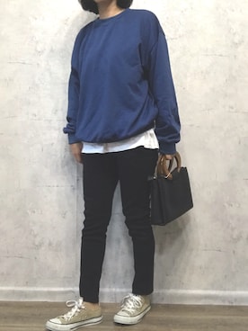 「OVoVO（オーヴォ）のアイテム」を使った、Akiさん（レディース・153cm）の秋コーディネート