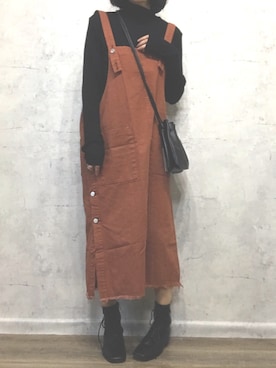 「OVoVO（オーヴォ）のアイテム」を使った、Akiさん（レディース・153cm）の秋コーディネート