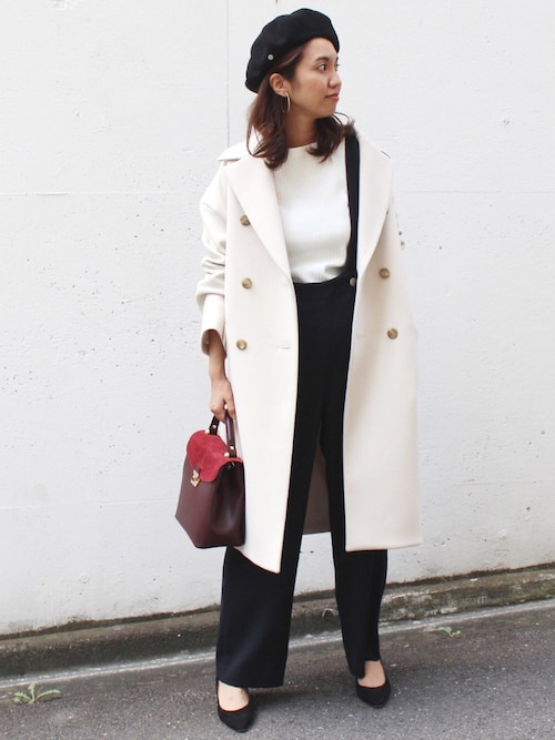 Spick u0026 Span 本社tomoさんのチェスターコートを使ったコーディネート 