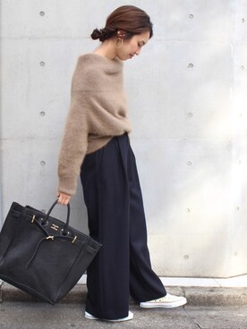 「Lami（ラミ）のアイテム」を使った、tomoさん（レディース・165cm）の秋コーディネート