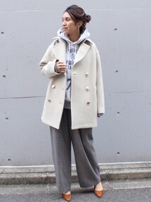 FRAMeWORK ラムリバーメルトンPコート　オリーブカーキ 20171203123211404_215.jpg