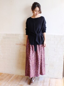 「Lami（ラミ）のアイテム」を使った、tomoさん（レディース・165cm）の冬コーディネート