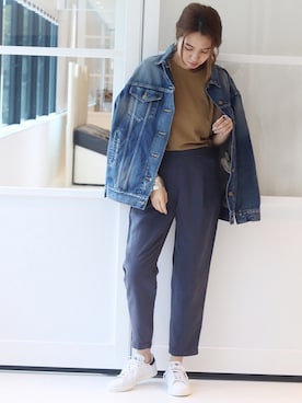 「Mature Framework（マチュール フレームワーク）のアイテム（ジャケット/アウター）」を使った、tomoさん（レディース・165cm）の春コーディネート