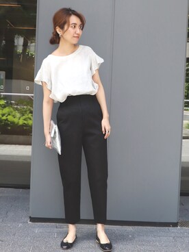 金子綾 Framework サブリナパンツ を使った人気ファッションコーディネート Wear