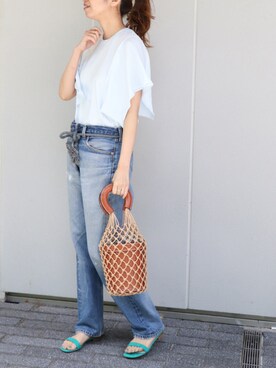 「Mature Framework（マチュール フレームワーク）のアイテム（トップス）」を使った、tomoさん（レディース・165cm）の春コーディネート