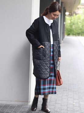 「LAVENHAM」｜「アイテム（その他アウター）」を使った、tomoさん（レディース・165cm）の夏コーディネート
