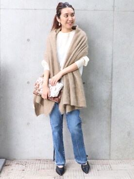 「Mature Framework（マチュール フレームワーク）のアイテム（パンツ）」を使った、tomoさん（レディース・165cm）の秋コーディネート