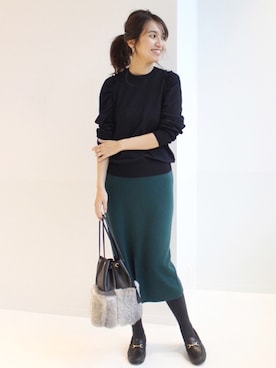 「Mature Framework（マチュール フレームワーク）のアイテム（トップス）」を使った、tomoさん（レディース・165cm）の秋コーディネート