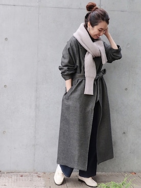 「FRAMeWORK（フレームワーク）のアイテム（ローファー）」を使った、tomoさん（レディース・165cm）の秋コーディネート