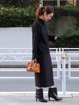 「Mature Framework（マチュール フレームワーク）のアイテム（トップス）」を使った、tomoさん（レディース・165cm）の秋コーディネート