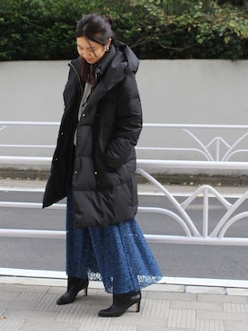 「FRAMeWORK（フレームワーク）のアイテム（ダウンジャケット/コート）」を使った、tomoさん（レディース・165cm）の冬コーディネート