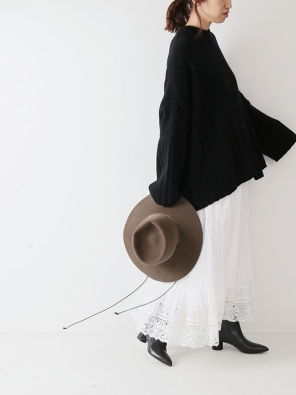 FRAMeWORK W/Caワイドリブチュニックプルオーバー