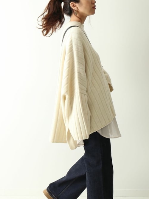 FRAMeWORK（フレームワーク）の「W/Caワイドリブチュニックプル