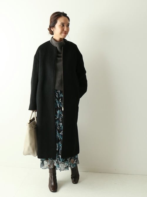 FRAMeWORK（フレームワーク）の「ウールシャギークルーネックコート
