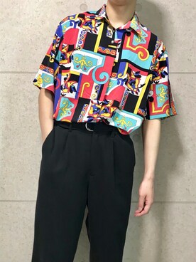 「古着屋utsuroiのhttps://www.furugiya-utsuroi.store/（その他、ホワイト系）」を使った、古着屋 utsuroiさん（メンズ・175cm）の夏コーディネート