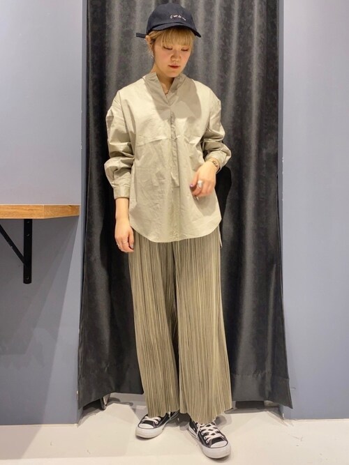 最安値希少品　米津玄師さん着用クリーム色のワイドパンツユ！ miniministore ワイドパンツレディースハイウエスト韓国風