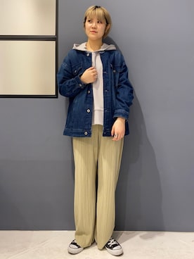 「AMERICAN HOLIC（アメリカンホリック）のアイテム（ブルゾン）」を使った、ゆきみんさん（レディース・163cm）の冬コーディネート