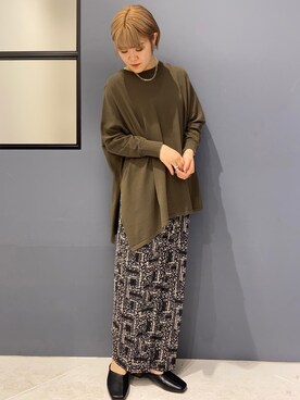 「ドルマンスリーブ」｜「アイテム（その他）」を使った、ゆきみんさん（レディース・163cm）の春コーディネート