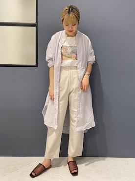 「シアーシャツワンピース」｜ゆきみんさん（レディース・163cm）の春コーディネート