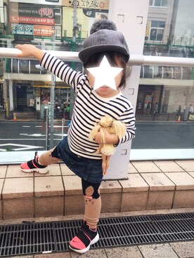 「next（next）のアイテム（スカート）」を使った、RIRIさん（キッズ・100cm）の秋コーディネート