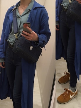 「A part by（アパートバイ）のアイテム（トレンチコート）」を使った、eba900804さん（レディース・160cm）の秋コーディネート