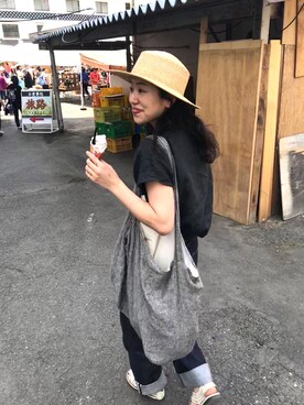 「ichi（イチ）のアイテム（バッグ）」を使った、__yama__さん（レディース・163cm）の春コーディネート