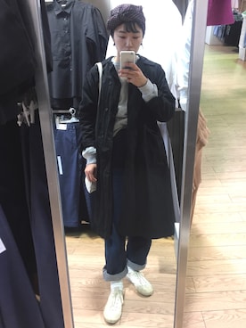 「HANES（ヘインズ）のアイテム（スウェット）」を使った、__yama__さん（レディース・163cm）の春コーディネート