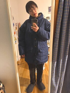 「Eddie Bauer（エディーバウアー）のアイテム（ジャケット/アウター）」を使った、__yama__さん（レディース・163cm）の冬コーディネート