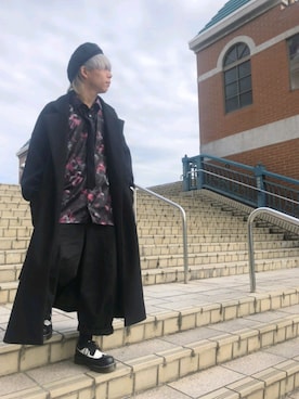 「フォロバ」｜「アイテム（ハンチング/ベレー帽）」を使った、ｓｈｉｍａさん（メンズ・170cm）の冬コーディネート