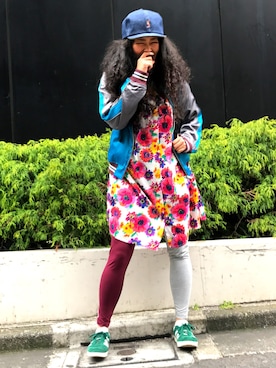 「ALDIES（アールディーズ）のアイテム（ブルゾン）」を使った、モジャ子さん（レディース・165cm）の冬コーディネート