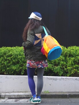 「ALDIES（アールディーズ）のアイテム（ブルゾン）」を使った、モジャ子さん（レディース・165cm）の冬コーディネート