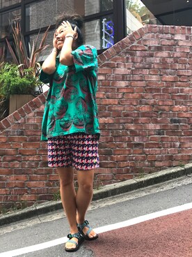 モジャ子さん（レディース・165cm）の夏コーディネート