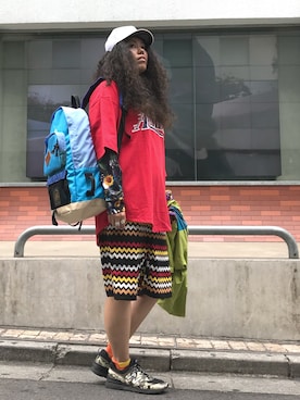 モジャ子さん（レディース・165cm）の夏コーディネート