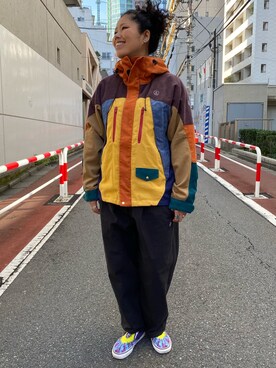 「ALDIES（アールディーズ）のアイテム（その他アウター）」を使った、モジャ子さん（レディース・165cm）の秋コーディネート