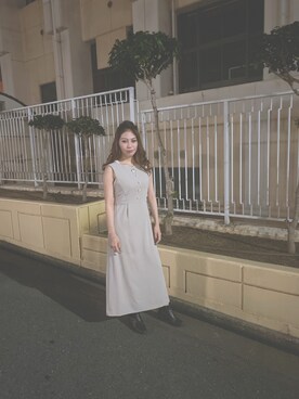 「LILY BROWN（リリーブラウン）のアイテム（ワンピース/ドレス、グレー系）」を使った、mauさん（レディース・155cm）の秋コーディネート