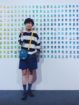 「blue」｜「アイテム（その他シューズ）」を使った、MEI.HSUさん（レディース・162cm）の夏コーディネート