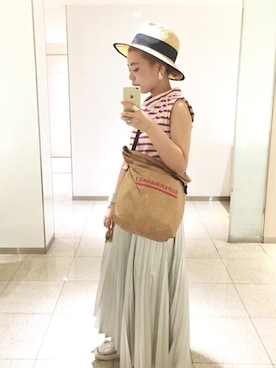 「caph（カーフ）のアイテム（アクセサリー）」を使った、mikako さん（レディース・160cm）の春コーディネート