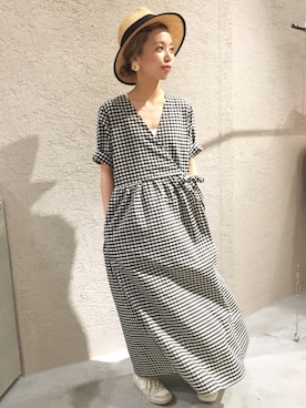 「caph（カーフ）のアイテム（アクセサリー）」を使った、mikako さん（レディース・160cm）の夏コーディネート