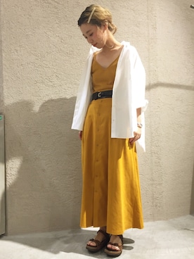 「caph（カーフ）のアイテム（アクセサリー）」を使った、mikako さん（レディース・160cm）の夏コーディネート