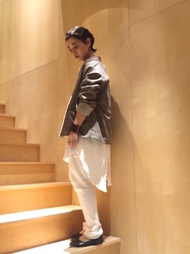 「オールバック」｜「アイテム（ジャケット/アウター）」を使った、mikako さん（レディース・160cm）の秋コーディネート