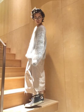 「アイテム（バレッタ/ヘアクリップ）」を使った、mikako さん（レディース・160cm）の秋コーディネート