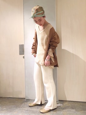 「nitca（ニトカ）のアイテム（その他アウター）」を使った、mikako さん（レディース・160cm）の春コーディネート
