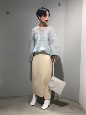 「note et silence （ノートエシロンス）のアイテム（スカート）」を使った、mikako さん（レディース・160cm）の秋コーディネート