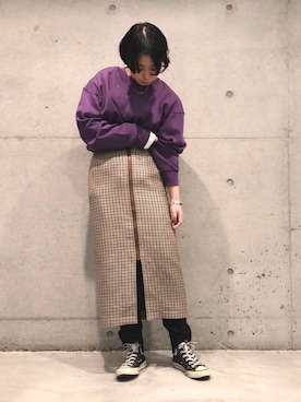 「AMBIDEX（アンビデックス）のアイテム」を使った、mikako さん（レディース・160cm）の冬コーディネート