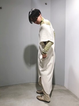 「nitca（ニトカ）のアイテム（パンツ）」を使った、mikako さん（レディース・160cm）の冬コーディネート