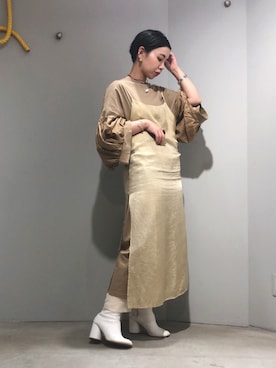 「caph（カーフ）のアイテム（アクセサリー）」を使った、mikako さん（レディース・160cm）の春コーディネート