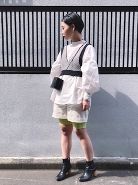 「note et silence （ノートエシロンス）のアイテム（パンツ）」を使った、mikako さん（レディース・160cm）の春コーディネート