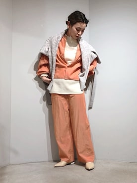 「nitca（ニトカ）のアイテム（パンツ）」を使った、mikako さん（レディース・160cm）の冬コーディネート