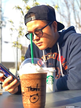 「NIKE（ナイキ）のWEGO/NIKE フューチュラベースボールキャップ（キャップ）」を使った、のぶさん（メンズ・168cm）の冬コーディネート